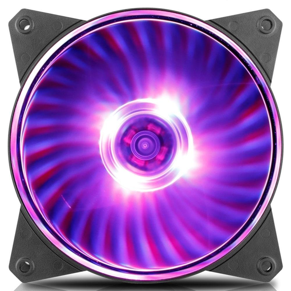 Ventoinha Cooler Master MasterFan MF120L, 120mm, RGB, Preto - R4-C1DS-12FC-R1 Ventoinha Cooler Master MasterFan MF120L, 120mm, RGB, Preto - R4-C1DS-12FC-R1