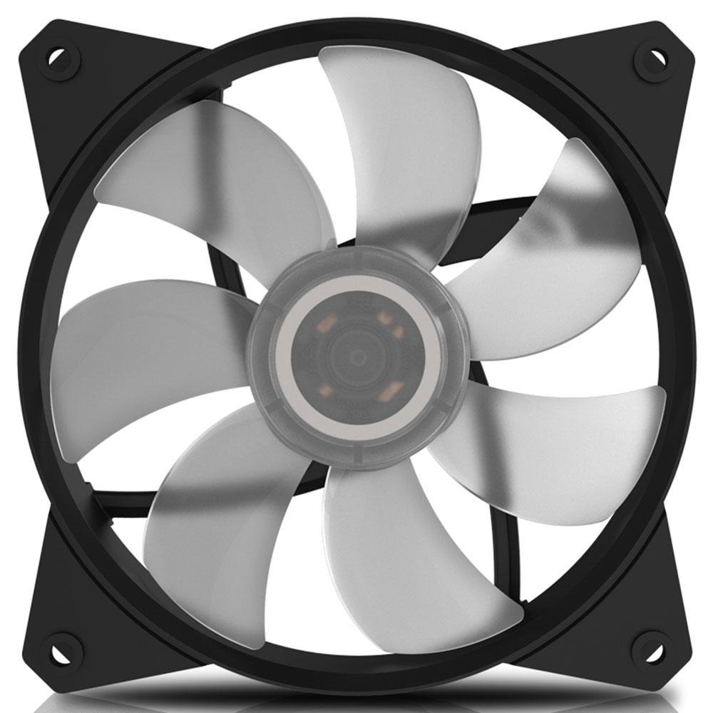 Ventoinha Cooler Master MasterFan MF120L, 120mm, RGB, Preto - R4-C1DS-12FC-R1 Ventoinha Cooler Master MasterFan MF120L, 120mm, RGB, Preto - R4-C1DS-12FC-R1