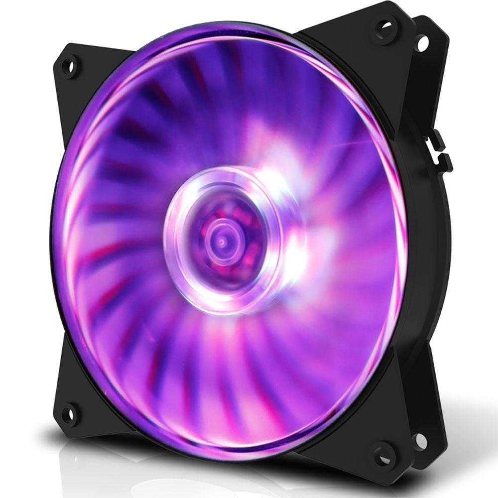 Ventoinha Cooler Master MasterFan MF120L, 120mm, RGB, Preto - R4-C1DS-12FC-R1 Ventoinha Cooler Master MasterFan MF120L, 120mm, RGB, Preto - R4-C1DS-12FC-R1