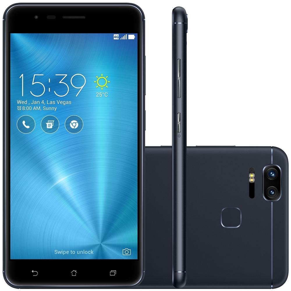 Cover ASUS ZenFone Zoom S  ZE553KL  Cover A Portafoglio Custodia A Libro Flip Case Flip Wallet Cover Slim Flip Con Porta Carta Di Credito Nero O