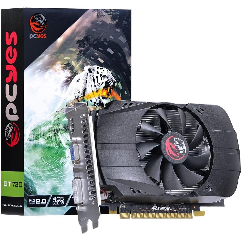 Placa de Vídeo PCYes NVIDIA GeForce GT 730 4GB, GDDR5 - PV73012804D5 Placa de Vídeo PCYes NVIDIA GeForce GT 730 4GB, GDDR5 - PV73012804D5