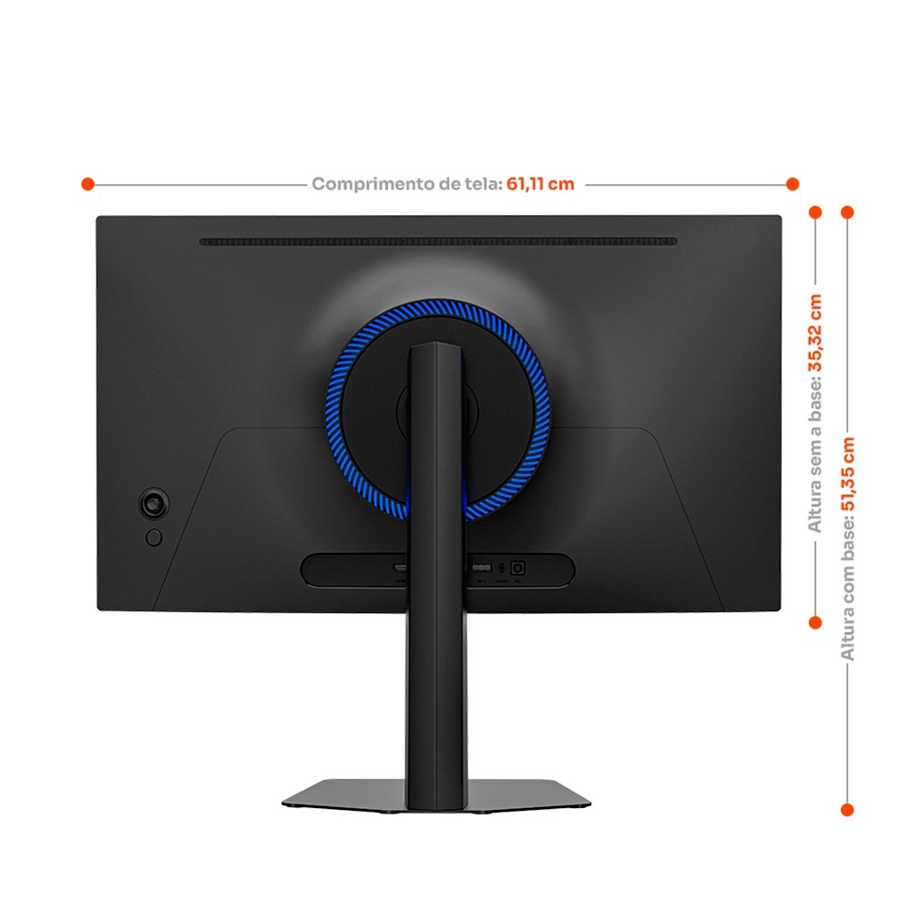 Monitor Gamer Husky Boreal OLED 27", QHD, 240Hz, RGB, DisplayPort e HDMI, 1.07B Cores, Ajuste de Ângulo, Preto - HMG00727