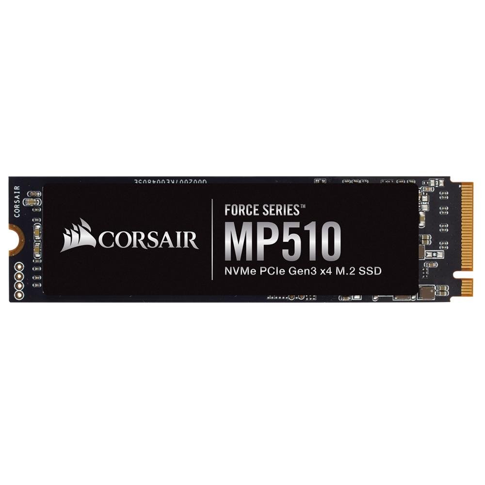 SSD Corsair Force Series MP510, 480GB, M.2 NVMe, Leitura 3480MB/s e Gravação: 2000MB/s, Preto - CSSD-F480 GBMP510 SSD Corsair Force Series MP510, 480GB, M.2 NVMe, Leitura 3480MB/s e Gravação: 2000MB/s, Preto - CSSD-F480 GBMP510
