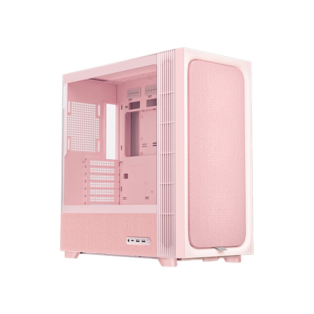 Gabinete Gamer TRYX Flova F50, Mid-Tower, ATX, com Fan Cross-Flow e Vidro Temperado, Rosa, Sem Fonte - C-F500F-FM1E-G0Q Gabinete Gamer TRYX Flova F50, Mid-Tower, ATX, com Fan Cross-Flow e Vidro Temperado, Rosa, Sem Fonte - C-F500F-FM1E-G0Q