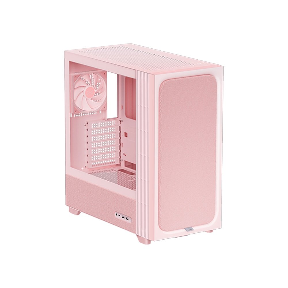 Gabinete Gamer TRYX Flova F50, Mid-Tower, ATX, com Fan Cross-Flow e Vidro Temperado, Rosa, Sem Fonte - C-F500F-FM1E-G0Q Gabinete Gamer TRYX Flova F50, Mid-Tower, ATX, com Fan Cross-Flow e Vidro Temperado, Rosa, Sem Fonte - C-F500F-FM1E-G0Q