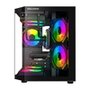 Gabinete Gamer Esgaming Rebel, Mini Tower, M-ATX, Frontal e Lateral em Vidro Temperado, Sem Fans, Preto - 8002-BK