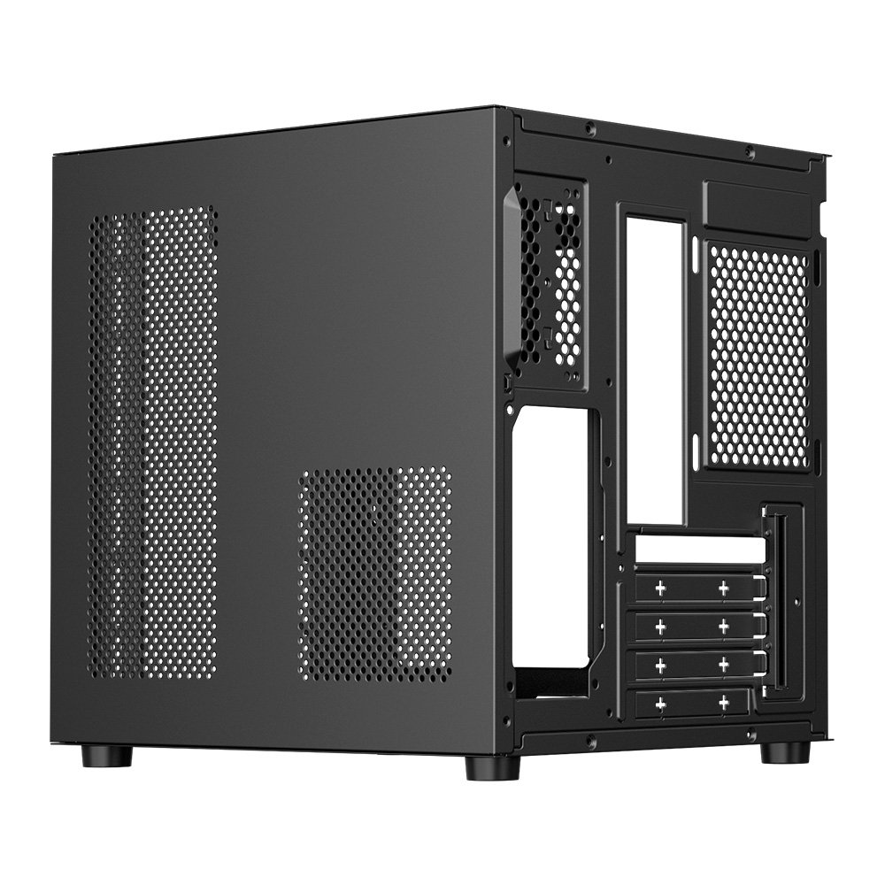 Gabinete Gamer Esgaming Rebel, Mini Tower, M-ATX, Frontal e Lateral em Vidro Temperado, Sem Fans, Preto - 8002-BK Gabinete Gamer Esgaming Rebel, Mini Tower, M-ATX, Frontal e Lateral em Vidro Temperado, Sem Fans, Preto - 8002-BK