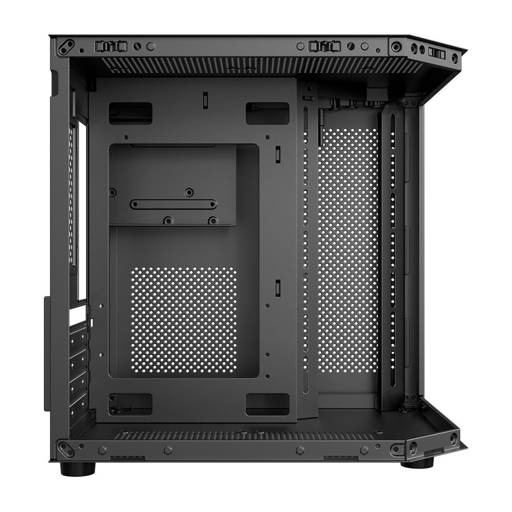 Gabinete Gamer Esgaming Rebel, Mini Tower, M-ATX, Frontal e Lateral em Vidro Temperado, Sem Fans, Preto - 8002-BK Gabinete Gamer Esgaming Rebel, Mini Tower, M-ATX, Frontal e Lateral em Vidro Temperado, Sem Fans, Preto - 8002-BK