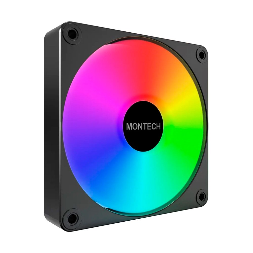 Ventoinha Montech GF120R V2, ARGB, Reverse, 120mm, Preto - GF120RV2ARGBB