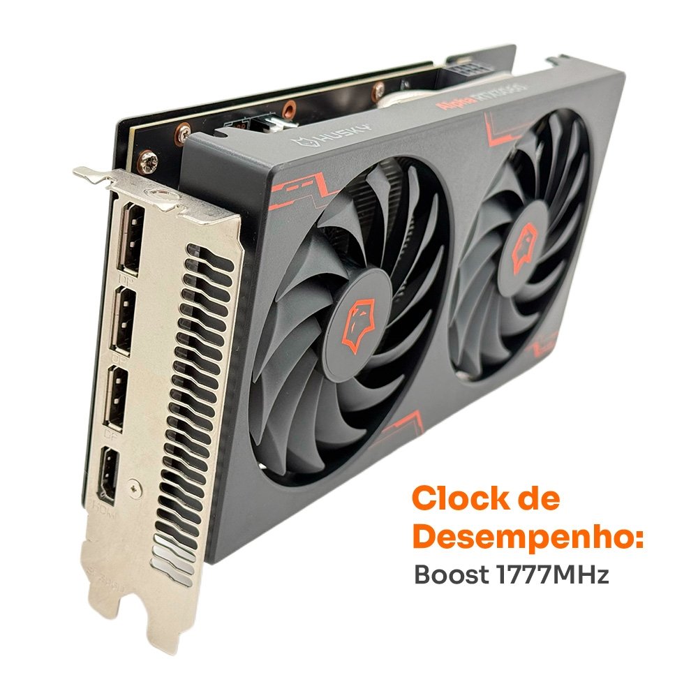 Placa De Vídeo Husky Alpha RTX 3060, Nvidia, 12GB, GDDR6, 192-Bit, Dual Fan, HDMI, 3x DisplayPort - HVG023060 Placa De Vídeo Husky Alpha RTX 3060, Nvidia, 12GB, GDDR6, 192-Bit, Dual Fan, HDMI, 3x DisplayPort - HVG023060