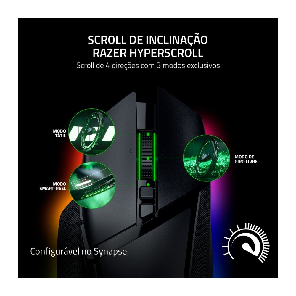 Mouse Razer Basilisk V3 Pro 35K Sem Fio | KaBuM!