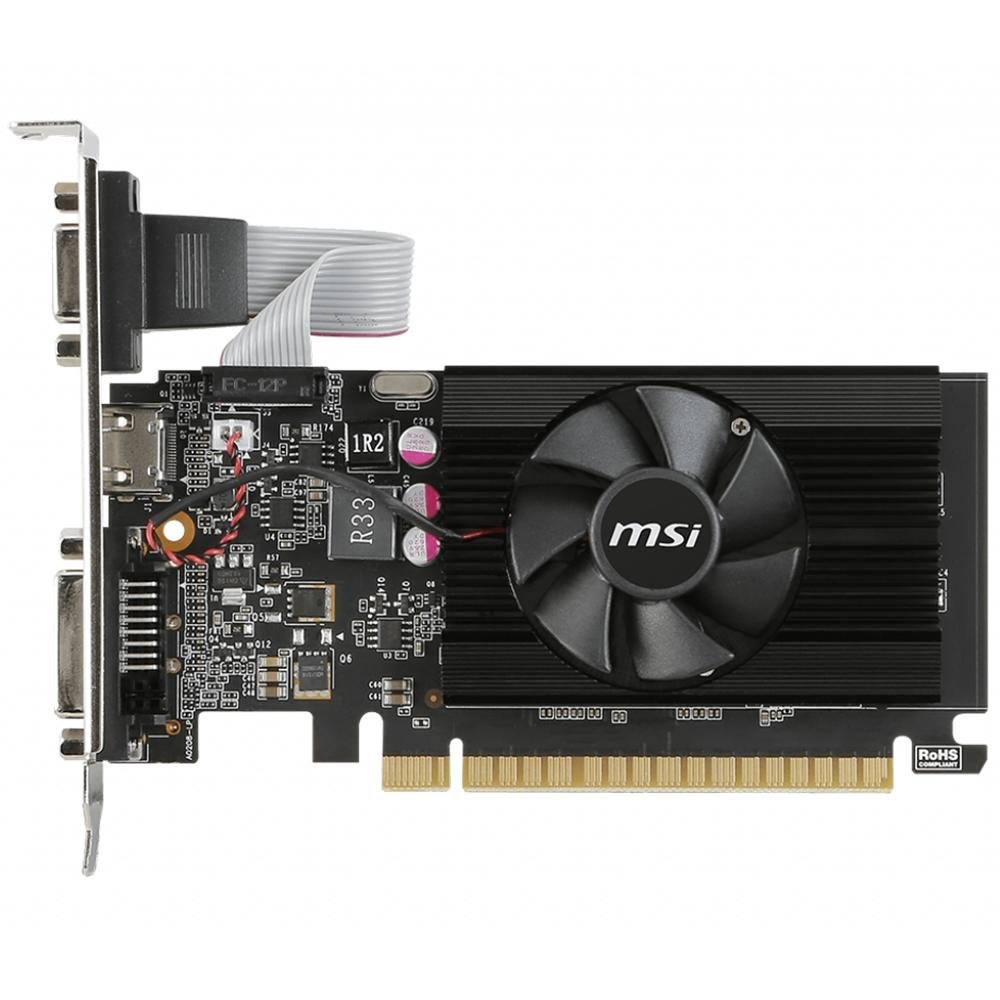 Placa de Vídeo MSI NVIDIA GeForce GT 710 2GD3 LP 2GB, DDR3
