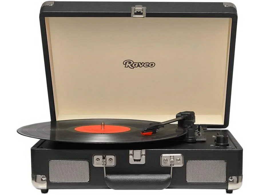 Toca Discos Raveo Sonetto Retrô, Bluetooth, USB, 3 Rotações diferentes Toca Discos Raveo Sonetto Retrô, Bluetooth, USB, 3 Rotações diferentes