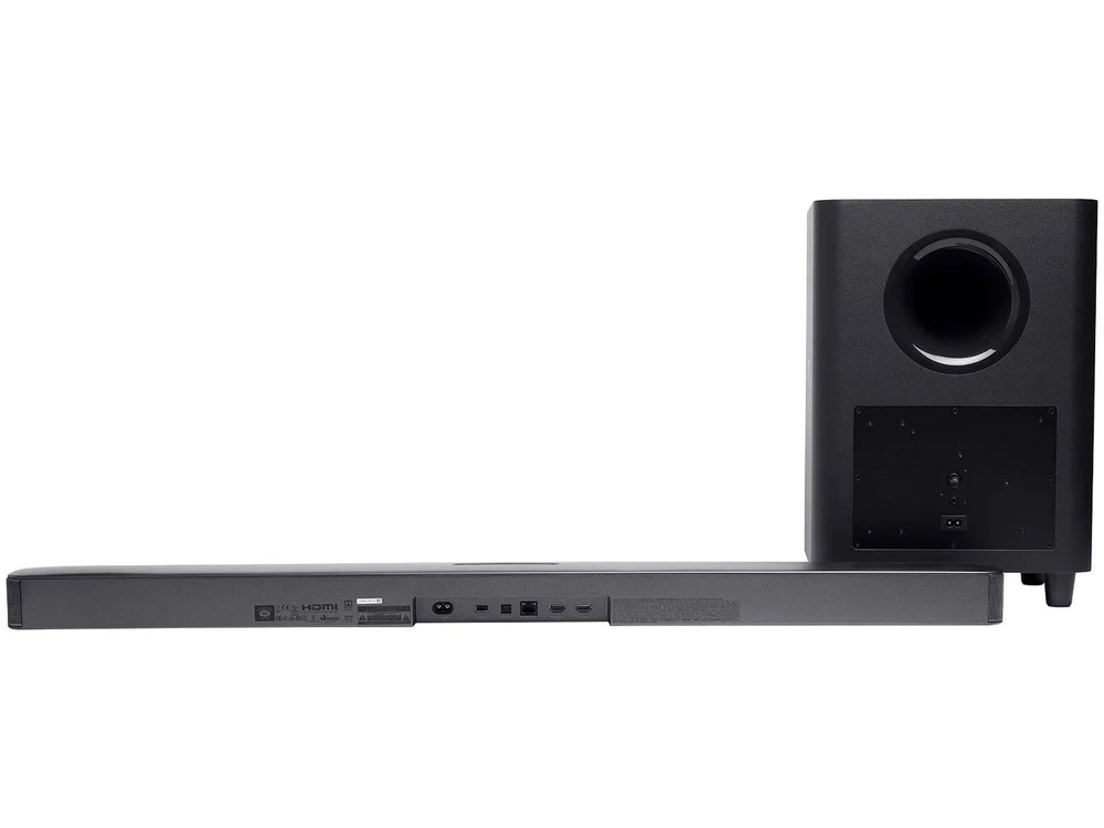 Soundbar JBL Bar Surround, Bluetooth, 325W RMS, Subwoofer Wireless 10 Polegadas, Canais 5.1 - JBLBAR51IMBLKBR