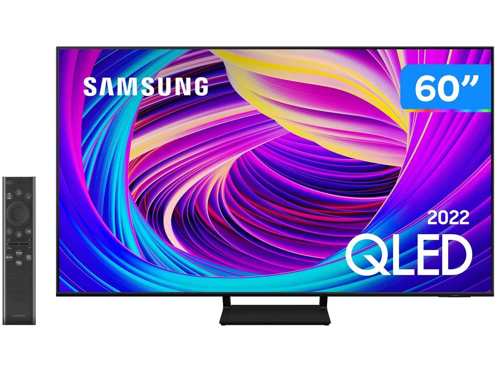 Smart TV Samsung 60 Polegadas, QLED, 4K, HDMI, USB, Modo Game, Som em Movimento, Tela sem limites Design, Slim - 60Q65B Smart TV Samsung 60 Polegadas, QLED, 4K, HDMI, USB, Modo Game, Som em Movimento, Tela sem limites Design, Slim - 60Q65B