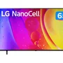 Smart TV LG 65 Polegadas 4K, Wi-Fi, Nanocell Com A5, Gen5 Ai, Processador 4K, Controle Smart Magic, Google, Alexa - 65NANO80SQA