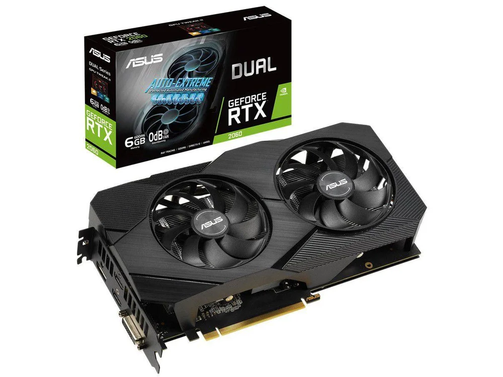 グラフィックボード・グラボ・ビデオカード ASUS GeForce RTX 2060 6GB GDDR6 Placa De Video Asus 6GB Geforce KaBuM