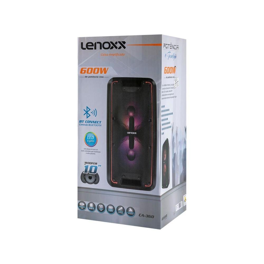 Caixa de Som Bluetooth Lenoxx CA 360 Ativa