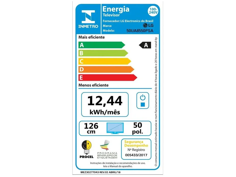 Smart TV 50"" LG 4K Ultra HD 50UA8550PSA webOS 25 AI Processor 4K Gen8 com Alexa 3 HDMI - view 5