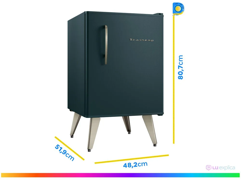 Frigobar Brastemp 76L Verde Retrô BRA08HN Frigobar Brastemp 76L Verde Retrô BRA08HN