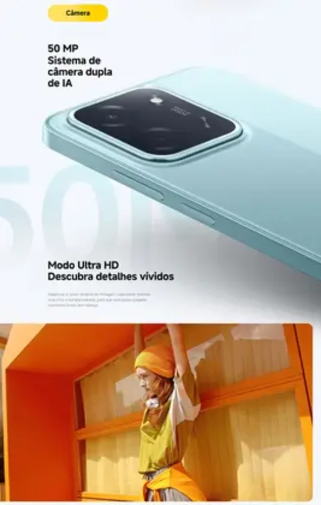 "Celular Xiaomi Poco C85 De 256b 8GB Ram De 6.9"" Camera 50mp 13mp - Preto (global)" - view 2