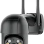Câmera De Segurança Wi-fi Externa À Prova D'água Full Hd Gira 360 Bivolt (preta)