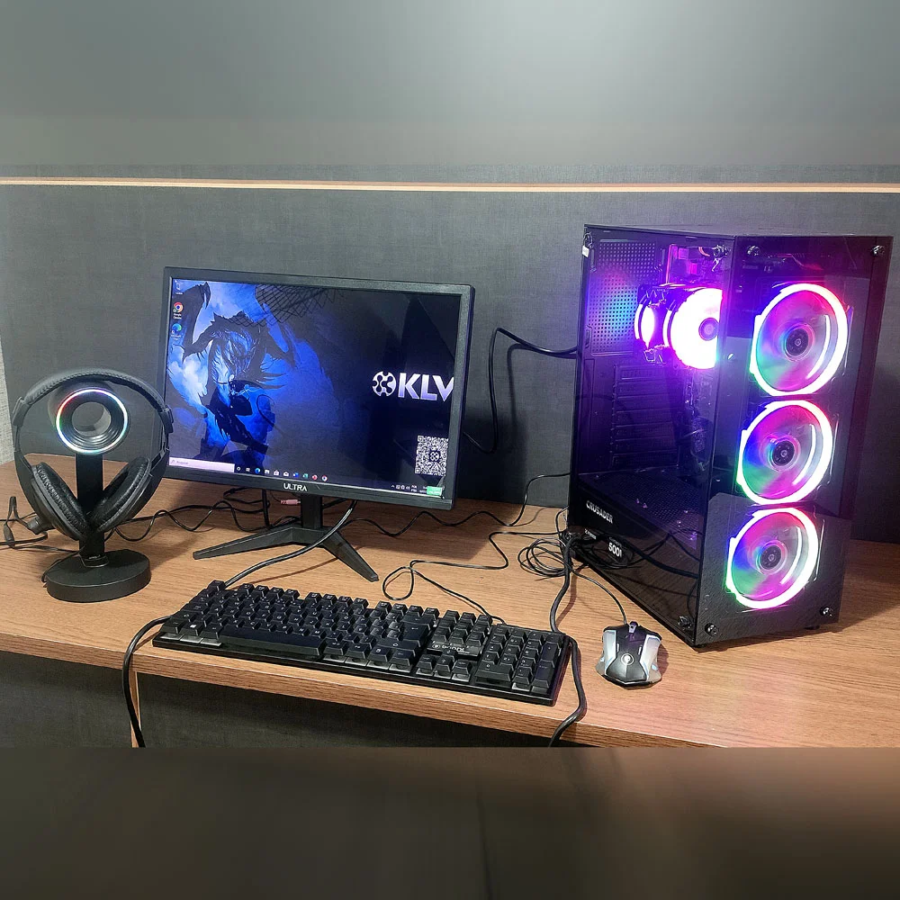 "PC Gamer Completo Intel i7 4Th, 16GB RAM, RX 580 8GB, SSD 240GB, Wi-Fi, Fonte 600W, Windows 10 + Monitor 20"" + Kit Gamer" - view 2