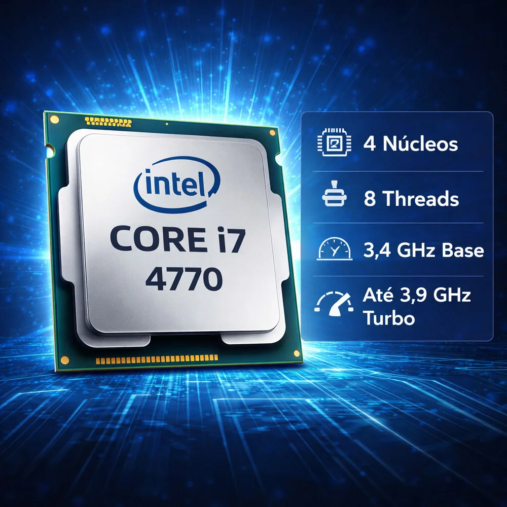 "PC Gamer Completo Intel i7 4Th, 16GB RAM, RX 580 8GB, SSD 240GB, Wi-Fi, Fonte 600W, Windows 10 + Monitor 20"" + Kit Gamer" - view 4