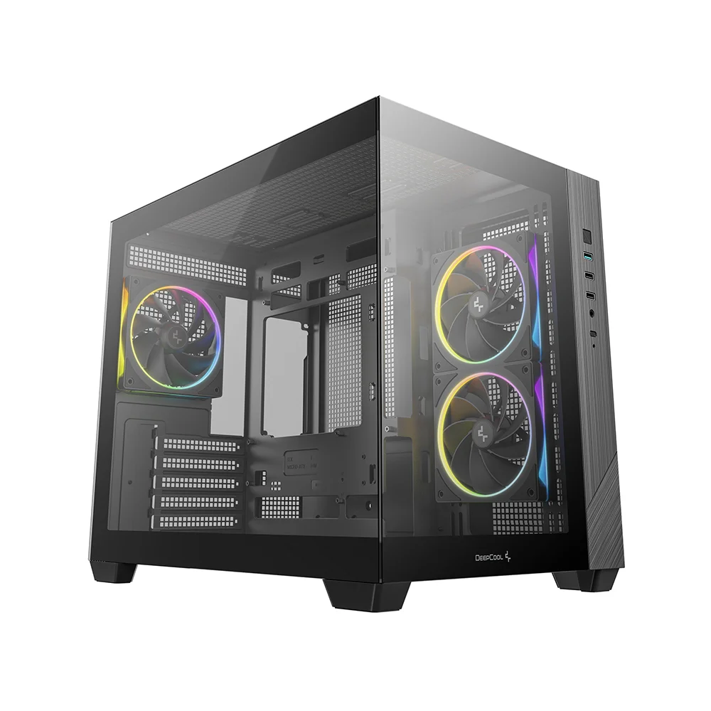 Gabinete Gamer Deepcool Cg330 Microatx Aquário Com 3 Fans ARGB Preto Gabinete Gamer Deepcool Cg330 Microatx Aquário Com 3 Fans ARGB Preto