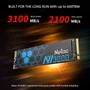 SSD Netac Nv3000 250gb M.2 Nvme Pcie Gen3x4, Leitura 3100mb/s, Com Dissipador
