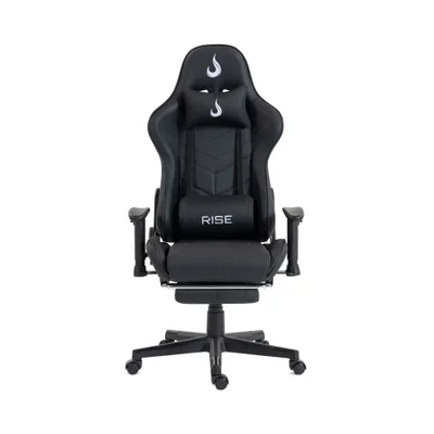 Cadeira Gamer Rise Mode X04, Ângulo Ajustável, Apoio Para os Pés Retrátil, Preto - RM-CG-X04-BK