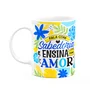 Caneca Da Professora - Ensina Com Amor - Branca M3