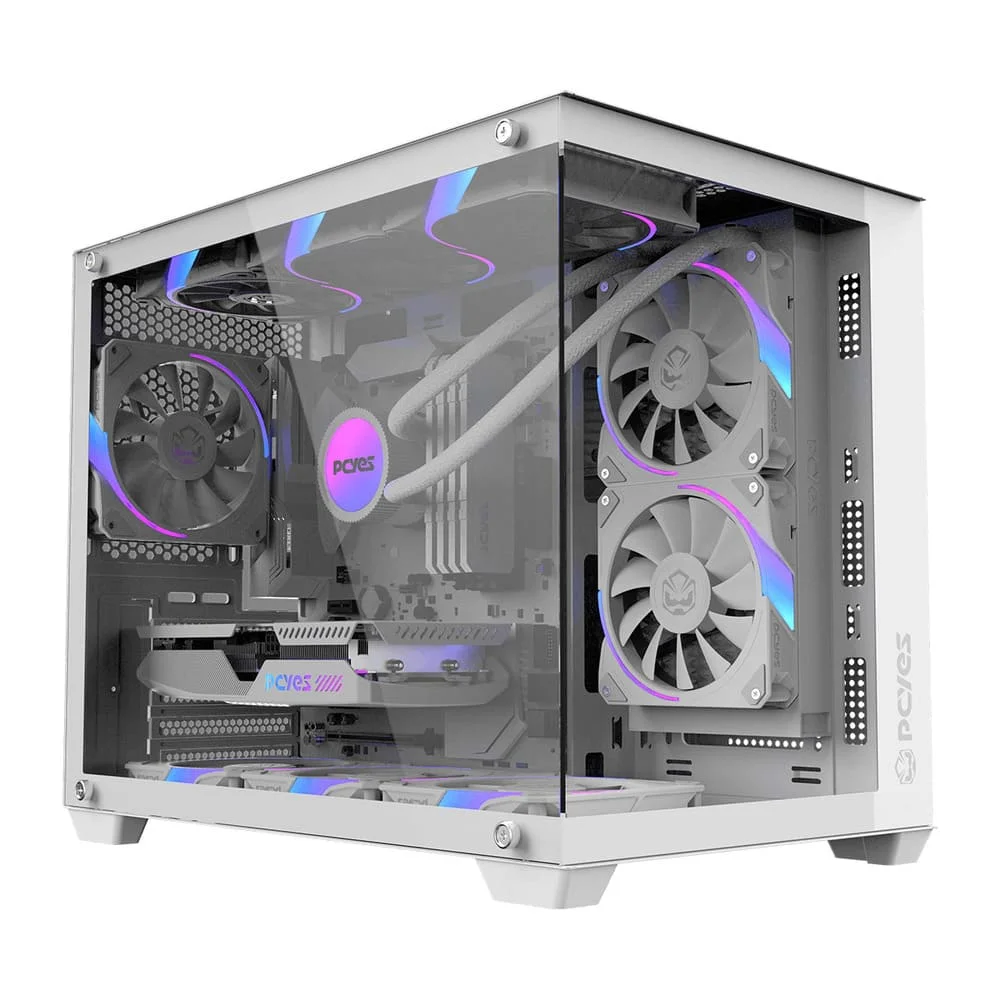 Gabinete Gamer PCyes Forcefield V2 White Ghost - Gffv2wg Gabinete Gamer PCyes Forcefield V2 White Ghost - Gffv2wg