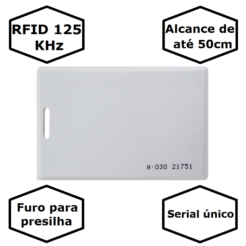 Crachá Rfid 125 Khz Hcs Linear Nice - 100 Unidades Crachá Rfid 125 Khz Hcs Linear Nice - 100 Unidades