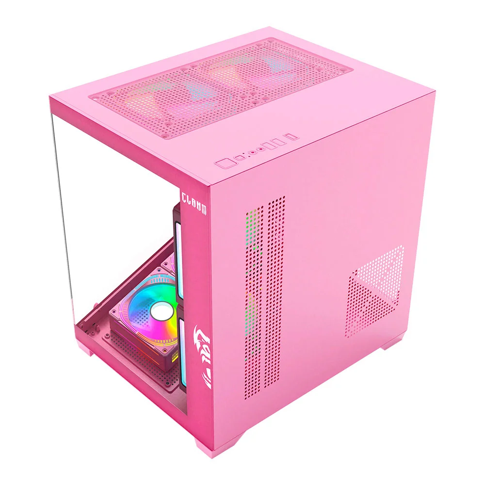 Gabinete Gamer Grodd Candy + 5 Fan RGB Candy - Clanm Gabinete Gamer Grodd Candy + 5 Fan RGB Candy - Clanm