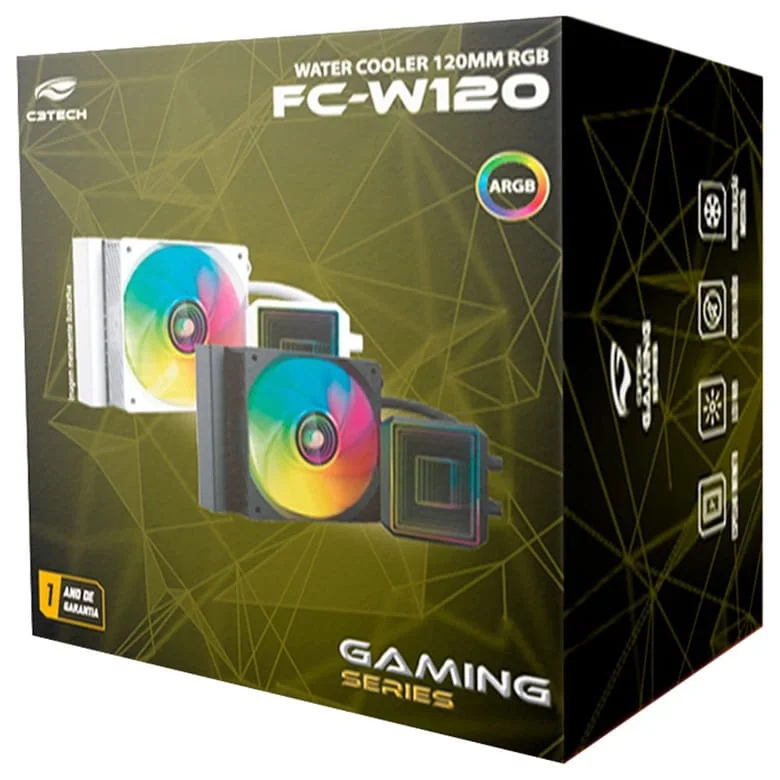 Water Cooler 120mm RGB C3tech Fc-w120bkv2 Preto****