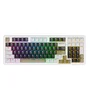 Teclado Sem Fio Gamer Mecanico Bluetooth Tri Mode Fire Phoenix Bk-f99 Pro Cheese White Switch Pink Gold