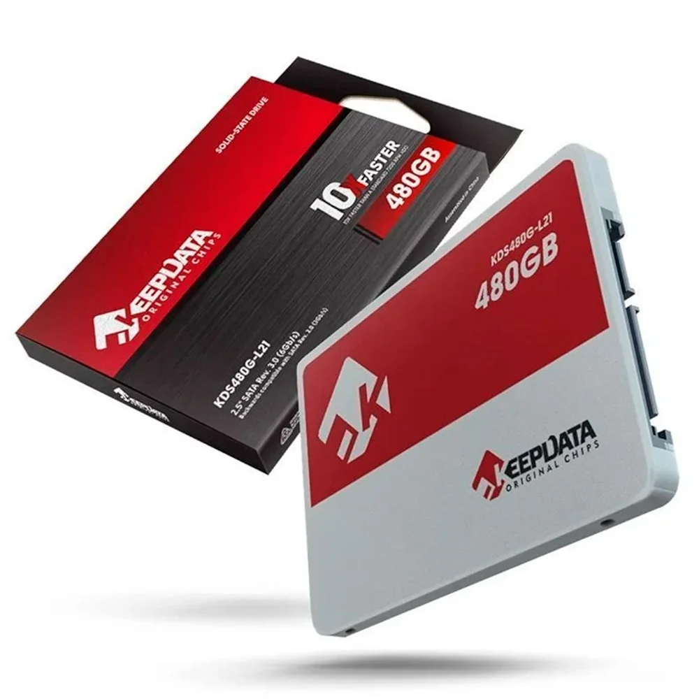SSD Keepdata 480GB Sata Iii 6gb/s, Leitura Até 550mb/s E Gravação Até 500mb/s - Kds480g-l21 SSD Keepdata 480GB Sata Iii 6gb/s, Leitura Até 550mb/s E Gravação Até 500mb/s - Kds480g-l21