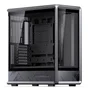 Gabinete Gamer Jonsbo D401 Mid Tower Preto - Visão Panorâmica 270°, Suporte Para Placas Back-connect E Dual 360mm - Preto