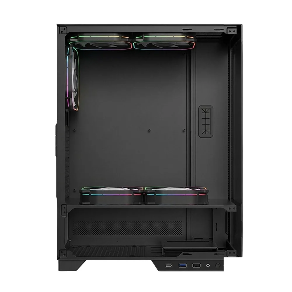 Gabinete Gamer Mid Tower Sem Fan Sem Fonte Gab120 Arch I Preto Aerion
