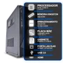 Computador Desktop, Intel Core i3 8ª Geração, Memória Kingston 4gb Ram, Hd SSD Kingston 240GB, Conexões Usb/vga/hdmi/lan/som