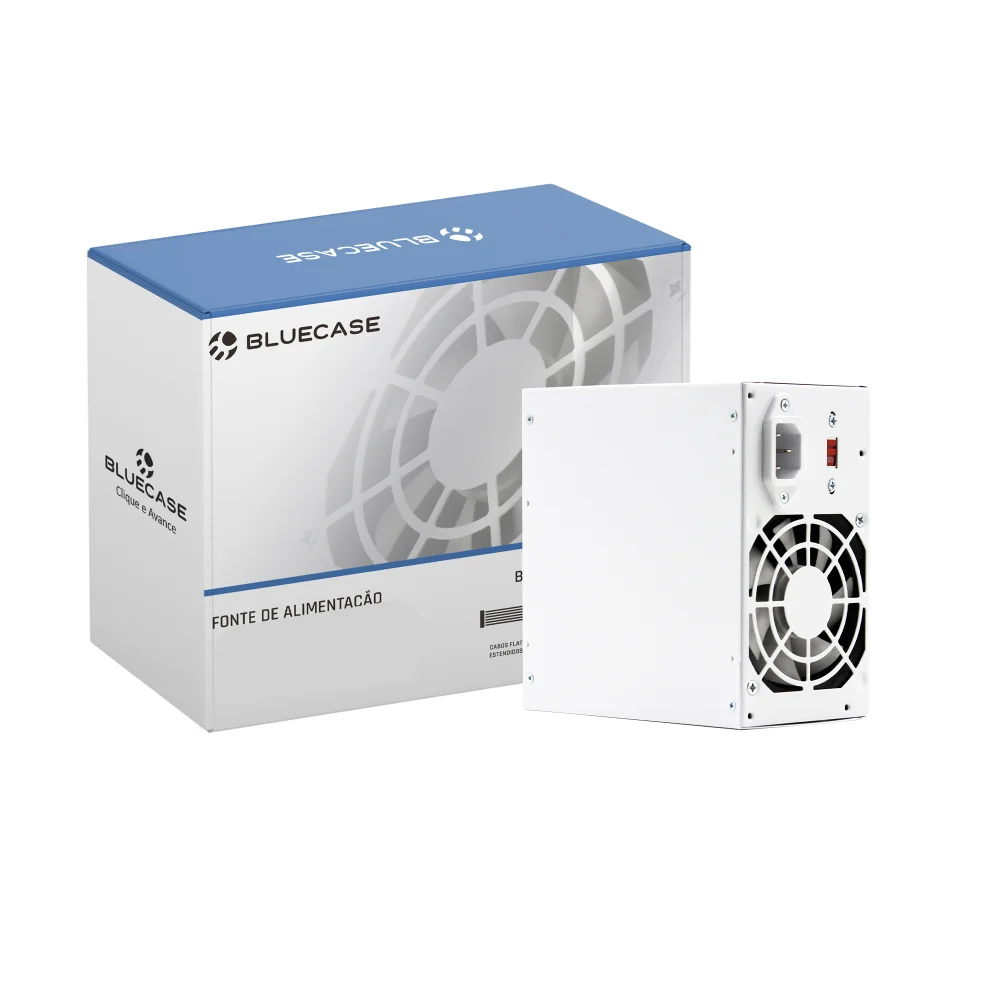 Fonte Atx 0350 W Bluecase, Blu350-cmps2wbx, Bivolt, Com Cabo, Com Caixa, Branca Fonte Atx 0350 W Bluecase, Blu350-cmps2wbx, Bivolt, Com Cabo, Com Caixa, Branca