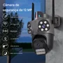 Camera Segurança Três Lentes Wifi Ultra Hd 4k Prova Dágua Sirene Casa Empresa Interior Exterior