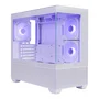 Gabinete Cooler Master Elite 490 Branco Vidro Panoramico 3 Fans ARGB  E490-whnn-s00