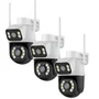 Kit 3 Cameras De Vigilancia Segurança Comercial Residencial  Wifi Uso Externo Interno Lente Dupla Câmera Ip Visao Noturn
