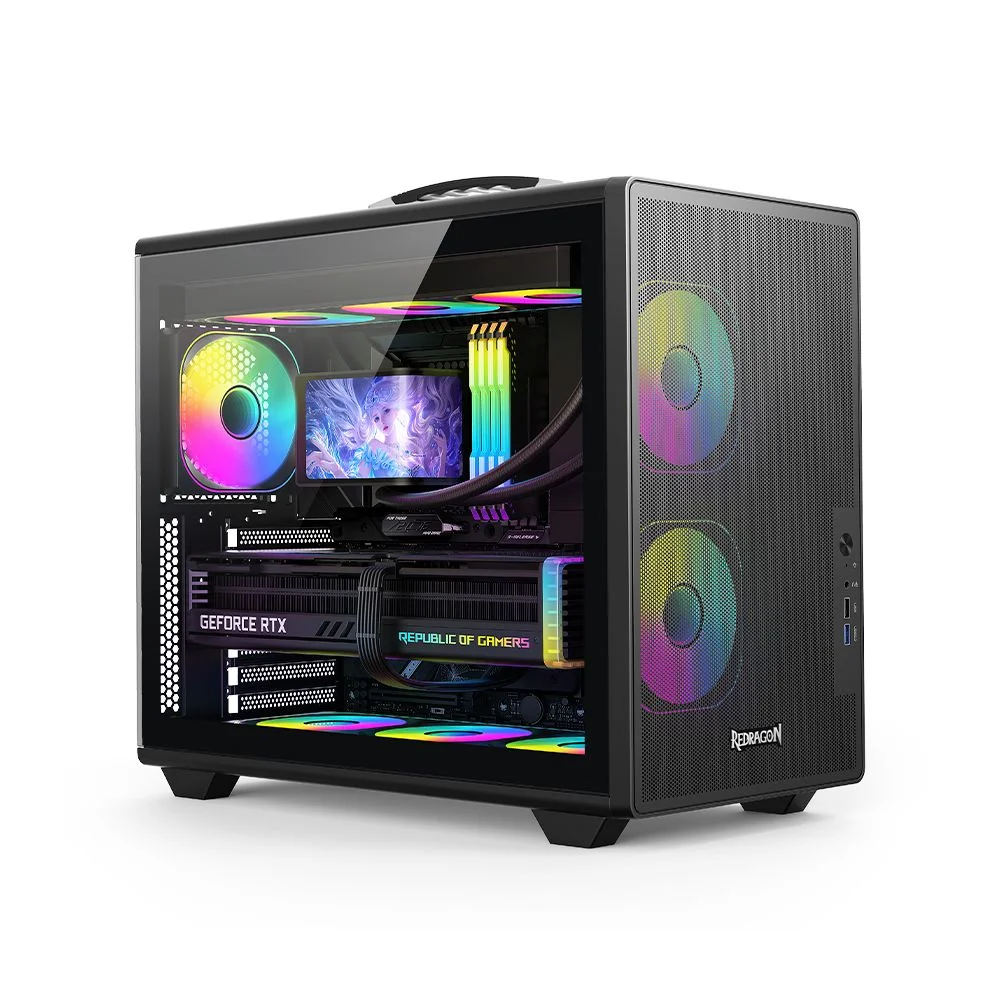 Gabinete Gamer Redragon Magic Box Atx Ca616b Preto Gabinete Gamer Redragon Magic Box Atx Ca616b Preto