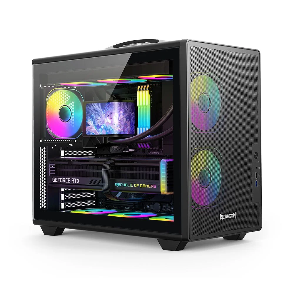 Gabinete Gamer Redragon Magic Box Atx Ca616b Preto Gabinete Gamer Redragon Magic Box Atx Ca616b Preto