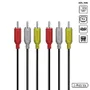Cabo De Vídeo Composto 3 Rca Macho Para 3 Rca Macho 28Awg Puro Cobre 2 Metros - P3r-2