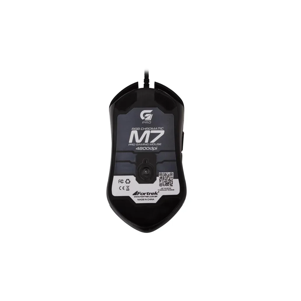 Mouse Gamer Fortrek G Pro M7 RGB, USB 2.0, 4800DPI, Preto - 64386 Mouse Gamer Fortrek G Pro M7 RGB, USB 2.0, 4800DPI, Preto - 64386