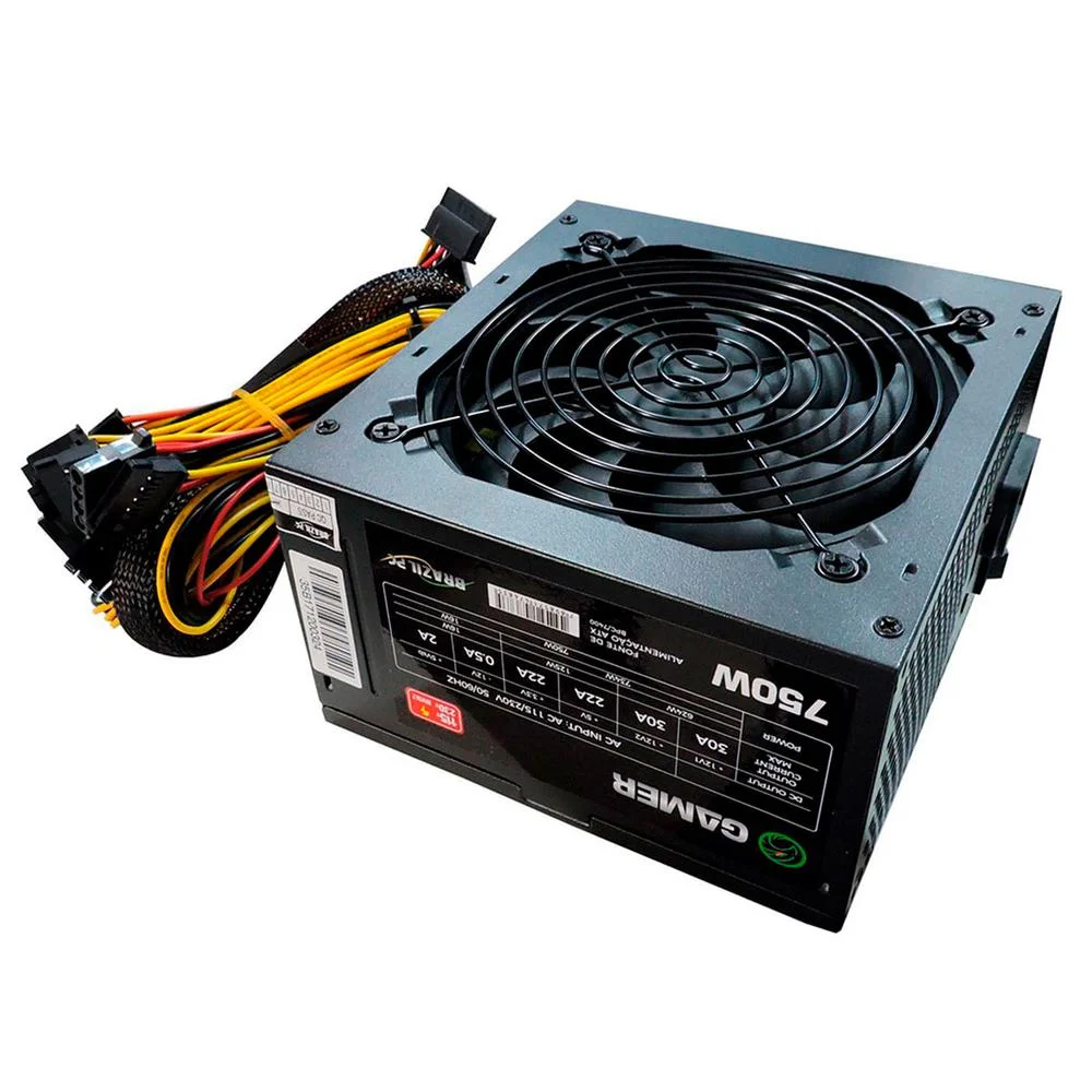 Fonte Brazil PC Gamer, 750W, Real Atx 24 Pinos - Bpc/7400-b Fonte Brazil PC Gamer, 750W, Real Atx 24 Pinos - Bpc/7400-b